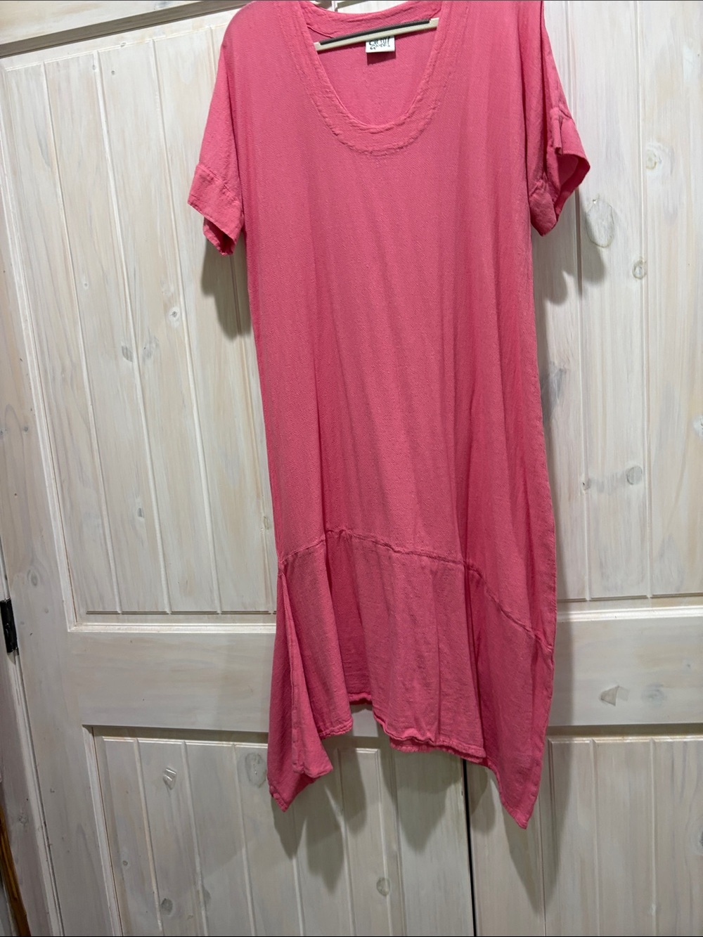 Relaxed Scoop Neck Pink Tunic by Oh My Gauze